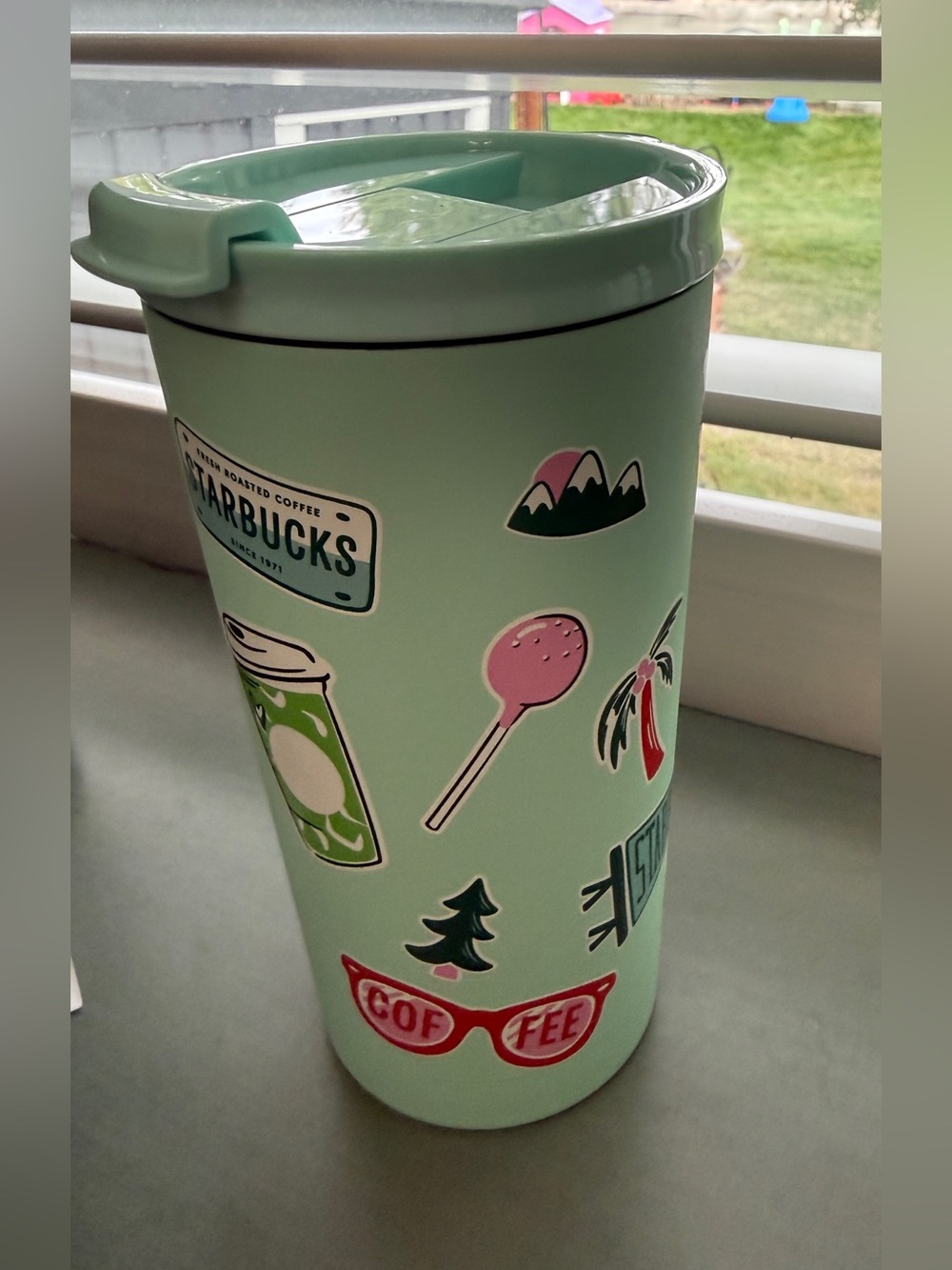 Starbucks 2026 Road Trip Sticker Tumbler 16oz Mint Green Stainless Steel NWT - Picture 10 of 10
